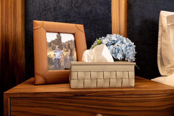 Gray Rectangular Tissue Holder - Image 2